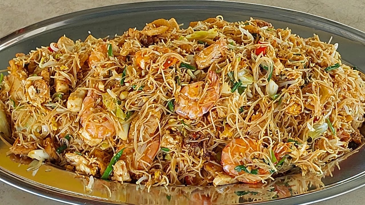 BIHUN KAMPUNG PATTANI..SEDAK JETAK,,AROII CEMONG..MENU SOHOR MUSIM BANJIR 