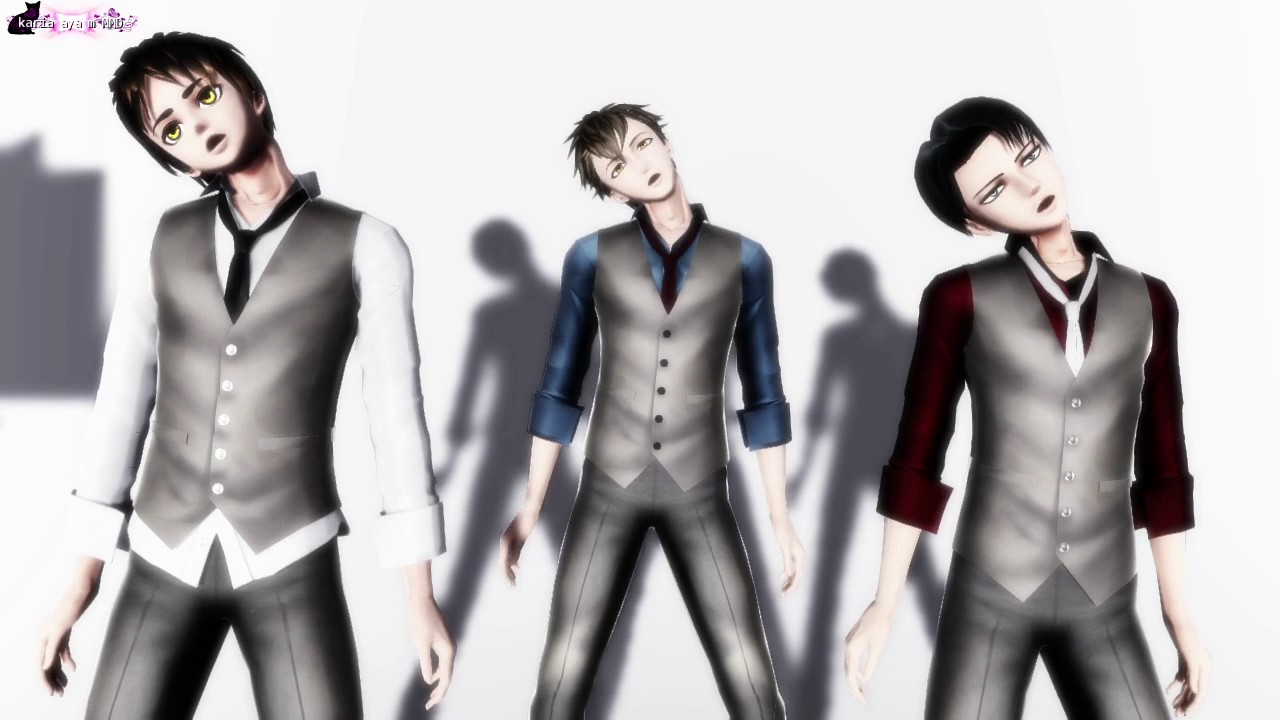 【進撃のMMD】イケメン野郎共でライアーダンス【aya m MMD】