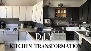 DIY KITCHEN MAKEOVER | APARTMENT FRIENDLY RENOVATION | OUT WITH THE OLD IN WITH THE NEW