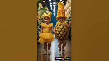 Fruit-Themed Fashion Show with Adorable Kids #kidsFashion #RunwayShow #AIArt #YouTubeShorts