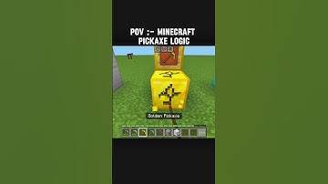 Minecraft Pickaxe ⛏️ Logic #minecraft #shorts