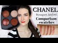 Using Chanel Spring 2021 Les 4 Ombres 372 Bouquet Ambré | Comparison Swatches