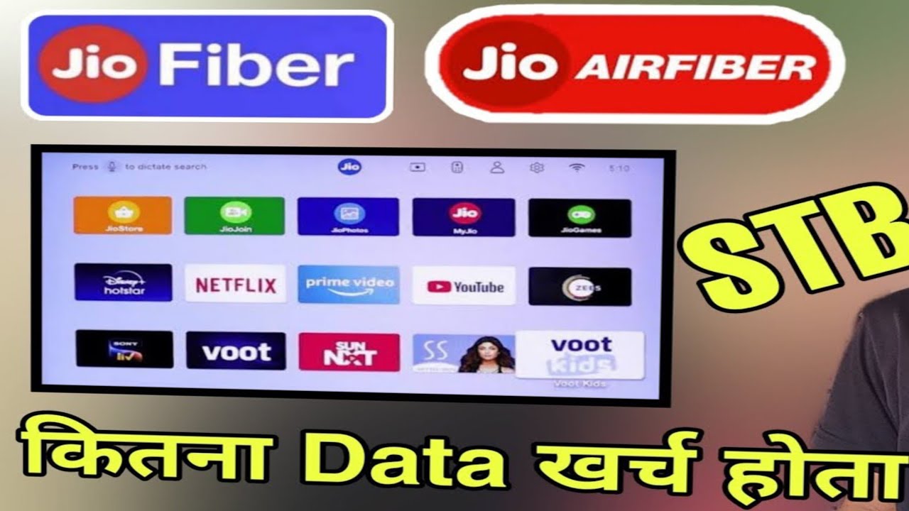 Jio fiber & Jio airfiber set top box data consumption Jio set top box