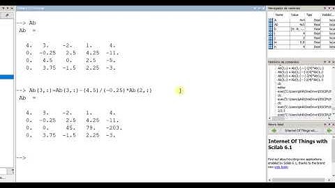 2.04_SISTEMAS (METODOS DIRETOS): TRIANGULARIZANDO UM SISTEMA NO SCILAB