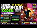 Roblox +1 Speed Keyboard Escape Codes June 2026