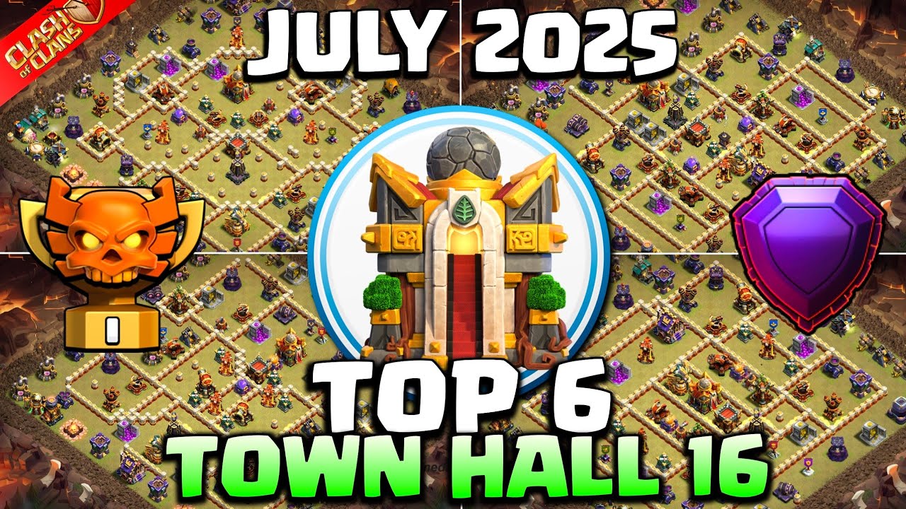 TOP 6! NEW Best Town Hall 16 (TH16) Base Layout + Link 2025 | TH16 CWL/WAR Base | Clash of Clans