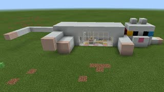Minecraft Tutorial: Sleeping White Cat House π