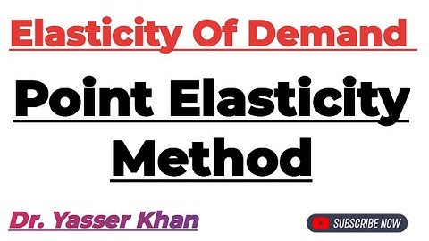 Elasticity Of Demand | Point Elasticity Method | Methods To Measure Price Elasticity | Economics