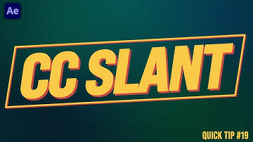 SUPER QUICK Shadows with CC Slant | Adobe After Effects Tutorial