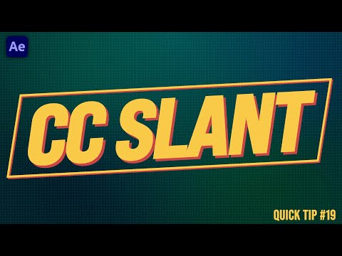 SUPER QUICK Shadows with CC Slant | Adobe After Effects Tutorial