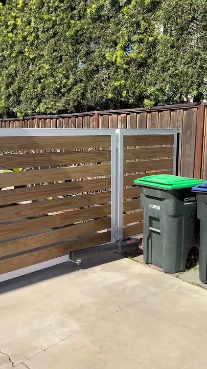 Composite Wood Swing Gate Installation | Iron Master Gates & Fencing