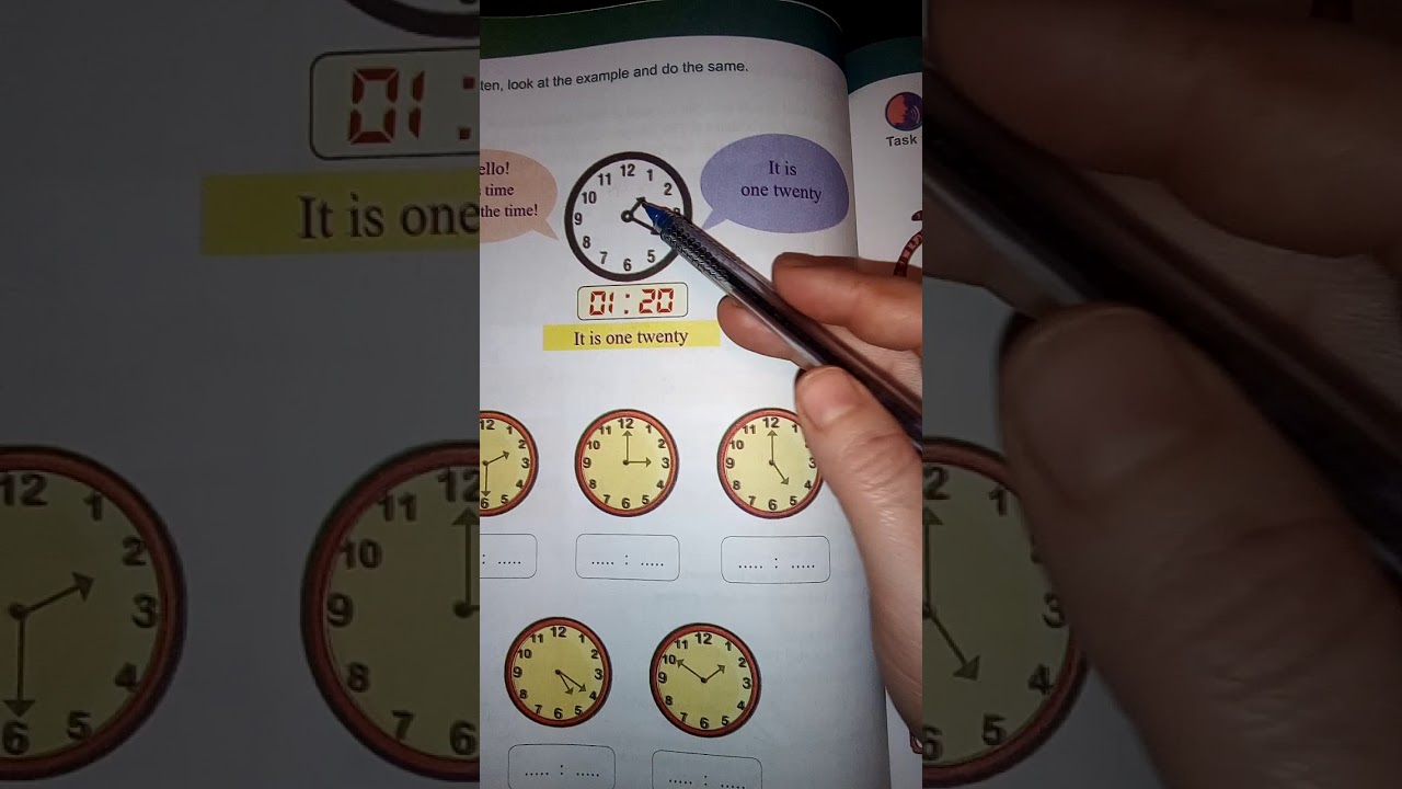 الاولى متوسط   it is time to tell the time ص76