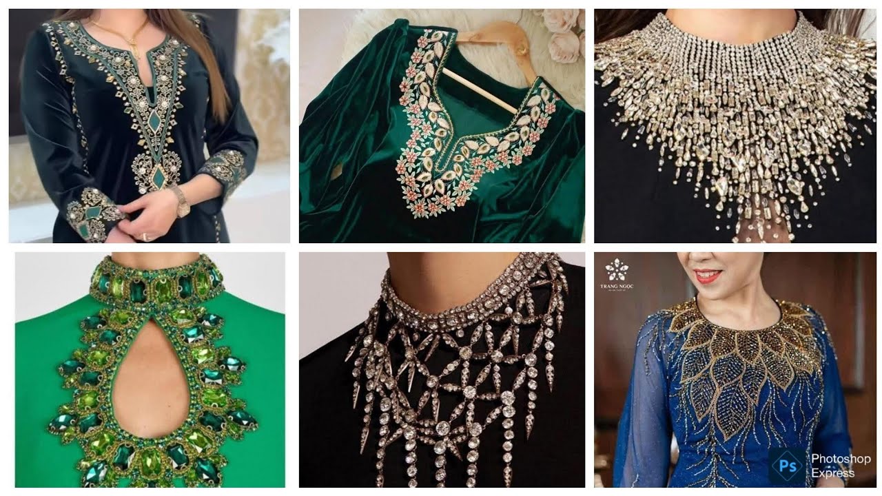 Новый стильный дизайн ожерелья/Красивый дизайн ожерелья для вечеринки. Новые дизайнерские украшен...