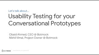 Botmock Usability Testing - Live Event