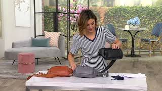 Kibou Vegan Leather Belt Bag with Accessories on QVC