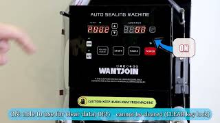 Cup sealing machine -P2 mode setting