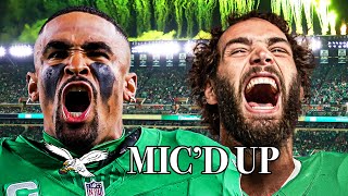 Celebrity Jalen Hurts & Dallas Goedert MIC’D UP in Kelly Green Wealth
