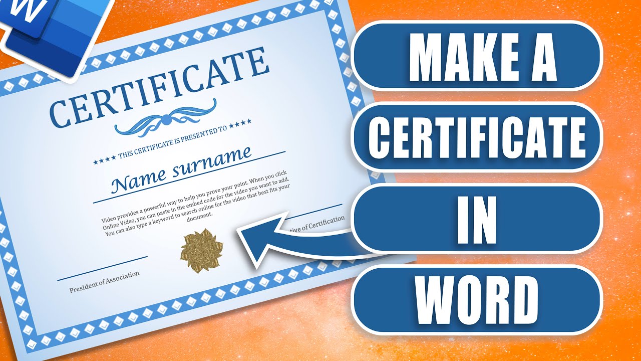 Создайте сертификат в Microsoft Word | Простой и бесплатный способ