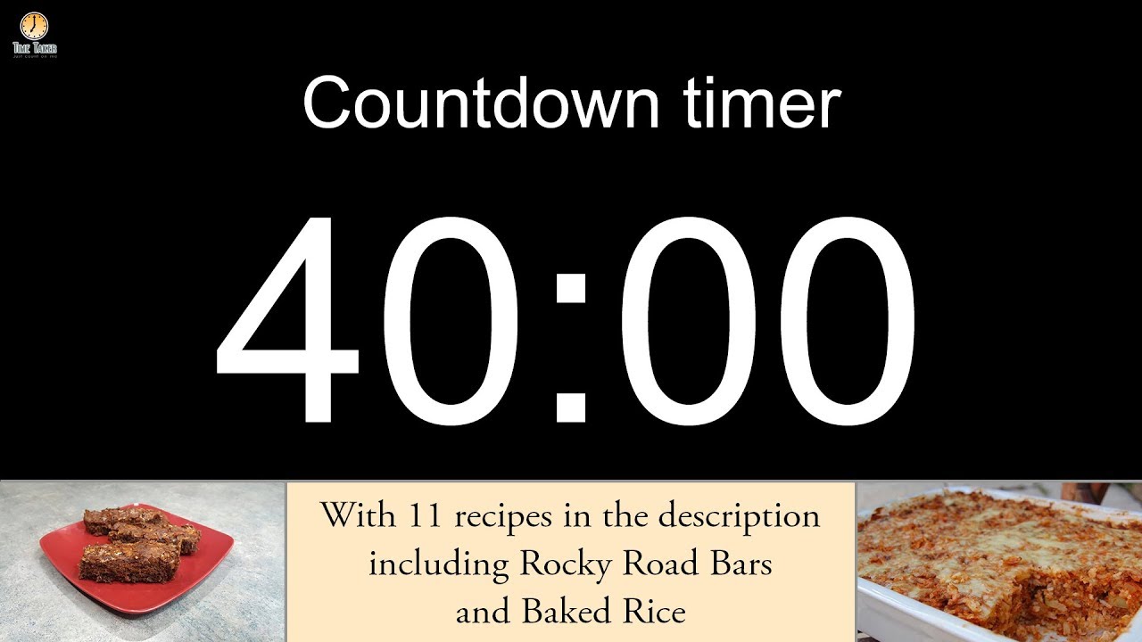 40 minute Countdown timer with alarm (including 11 - YouTube
