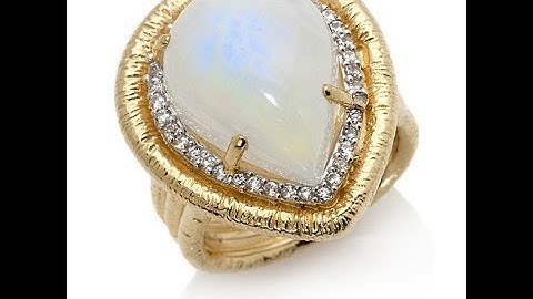 Rarities Gemstone and White Zircon Ring