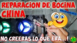 Reparación de bocina china que NO ENCIENDE, NO CREERÁS LO QUE ERA! super fácil!