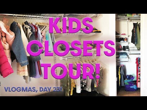 509 | @whoissugar KIDS CLOSETS TOUR AND ORGANIZATION! | Vlogmas, Day 23!