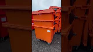 Wholesale Orange 660 Litre Wheelie Bins for Waste Management