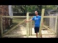 How to Build a Wooden Gate (Double) That Won't Sag!!