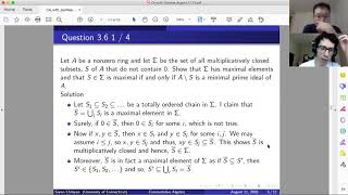 [Algebra topic in Eng] Commutative algebra - 9. Exercises for localization