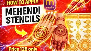 How To Apply Mehendi Stencil At Home | Easy Meesho Stencil Henna Design Tutorial 2026 screenshot 4