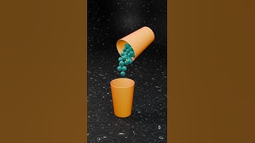 Satisfying Glass Pour With Planets | Blender Physics Animation Loop  #satisfying  #3danimation