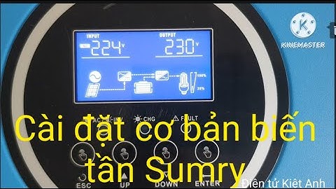 Cài đặt cơ bản biến tần Sumry