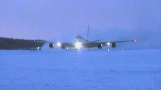 DC-8 Taking off from Kiruna, Sweden during SOLVE Campaign