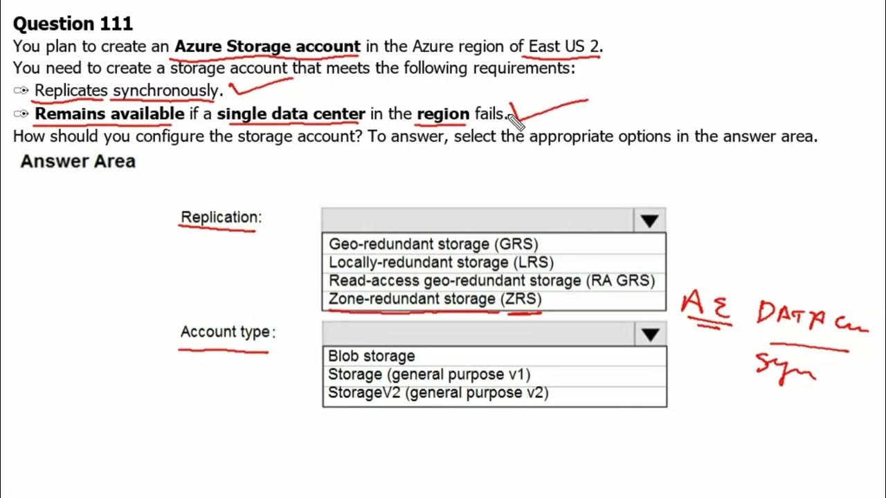 66. MS Azure Administrator Associate AZ 104 LRS, ZRS, Standard