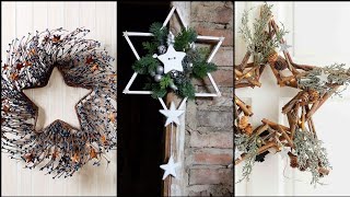 DIY Star Shape Wreath Ideas || Make your Own Star Shape Wreath For Home Decor