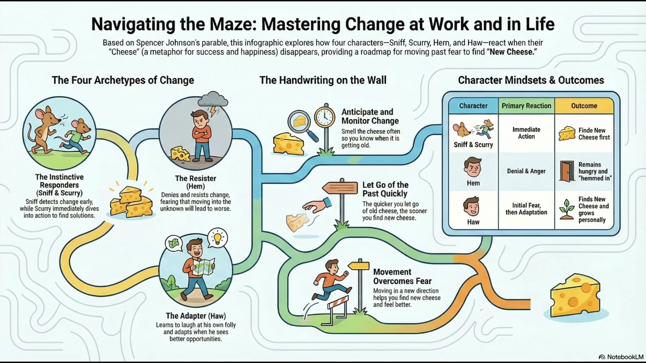 Who Moved My Cheese? by Spencer Johnson | Book Summary & Lessons on Navigating Change