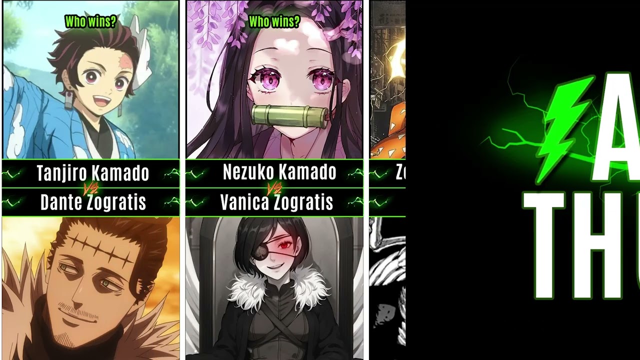 Crossover Battles: Demon Slayer Corps vs Dark Triad from Black Clover 🥷🏿🐲