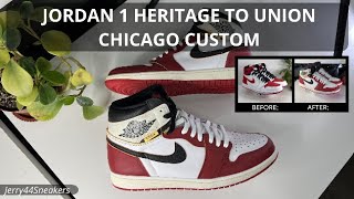 Jordan 1 Heritage to Union Chicago Custom UN/LA