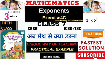 Exponents Exercise 4C I O. P. Malhotra Solutions | S. K.Gupta Class 7 |New Mathematics Today Class 7