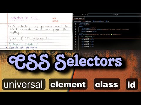Understanding CSS Selectors: Universal, Class, ID, and Element Selectors#css