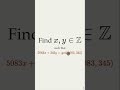 Mastering GCD & Extended Euclidean Algorithm: Find x, y for 5083x + 345y = 23 🔍