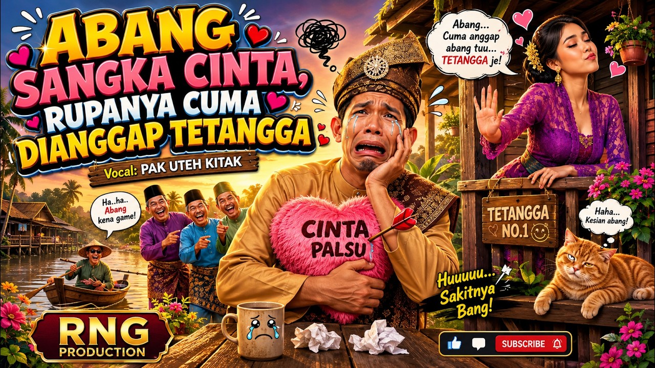 ABANG SANGKA CINTA, RUPANYA CUMA DIANGGAP TETANGGA 😭💔 | Lagu Melayu Komedi Paling Bikin Baper