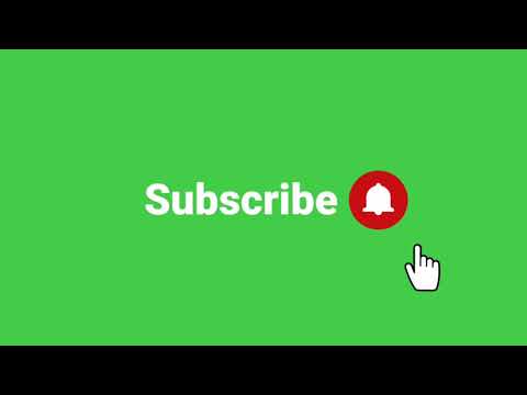 NO COPYRIGHT SUBSCRIBE GREEN BACKGROUND BUTTON ANIMATION / DIY / Wu Ai Ni
