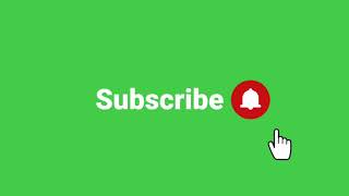 NO COPYRIGHT SUBSCRIBE GREEN BACKGROUND BUTTON ANIMATION / DIY / Wu Ai Ni
