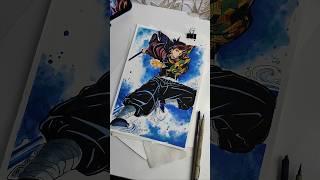 Drawing ' giyuu tomioka 🌊 in 3days 😭🔥 hardest 💀#art #drawing #anime #animedrawing