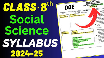 Class-8 Social Science Syllabus 2024-25 | Samajik Vigyan Syllabus Class 8 | Doe, Delhi