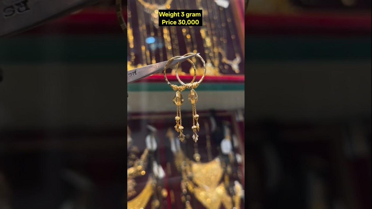 latest gold hoop earrings designs with price 