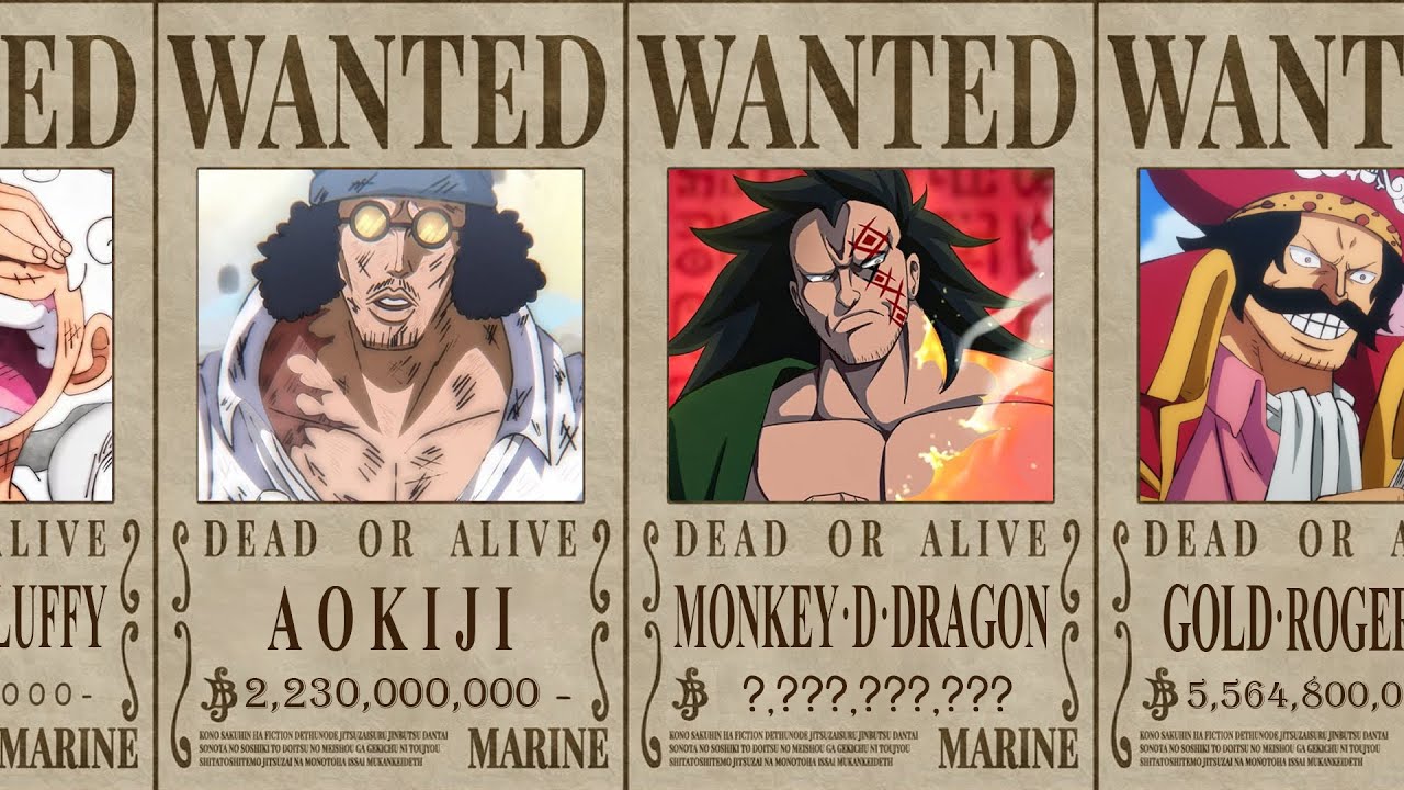 One Piece ထဲက Bounty *အမြင့်ဆုံး* လူ 23 ယောက်