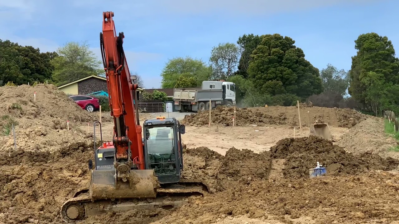 Pond Digging and Cleanup || Zxais 200 Digger | Tipper Trucks