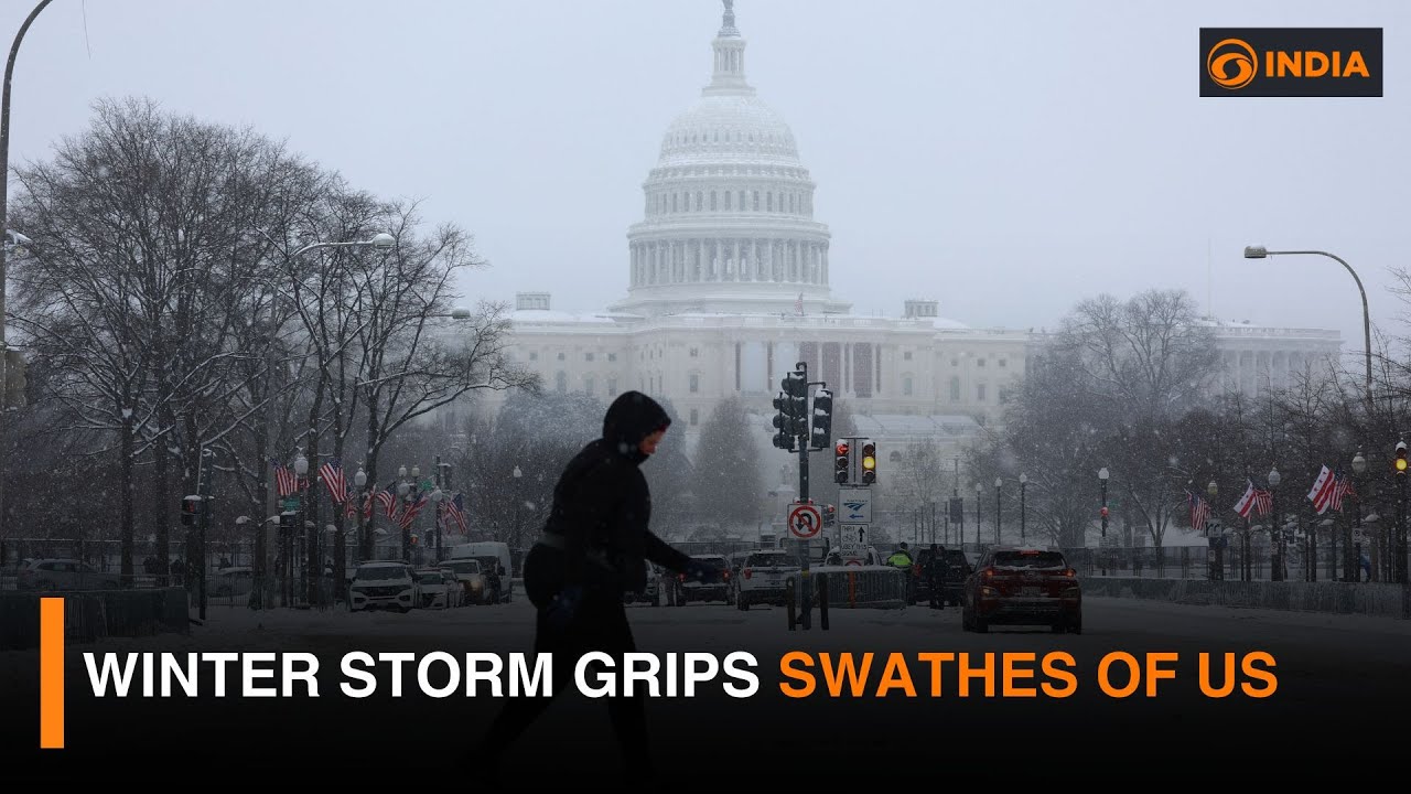 Winter storm grips swathes of US and more updates | DD India Live - YouTube